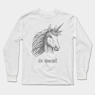 Unicorn Head Long Sleeve T-Shirt